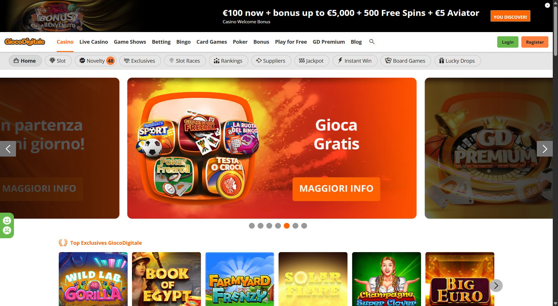 7. Gioco Digitale- Offerta Casinò ClickandBuy Bilanciata